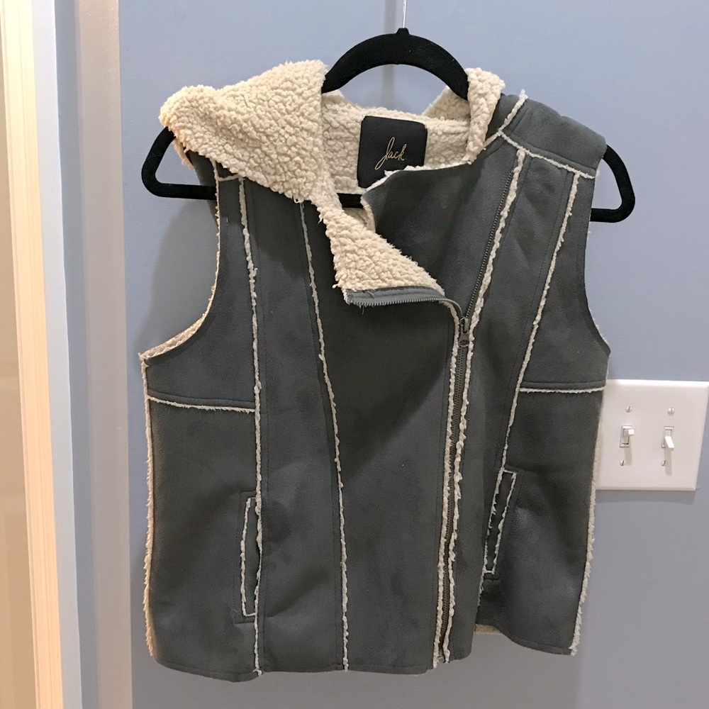 Jack faux suede and shearling vest!